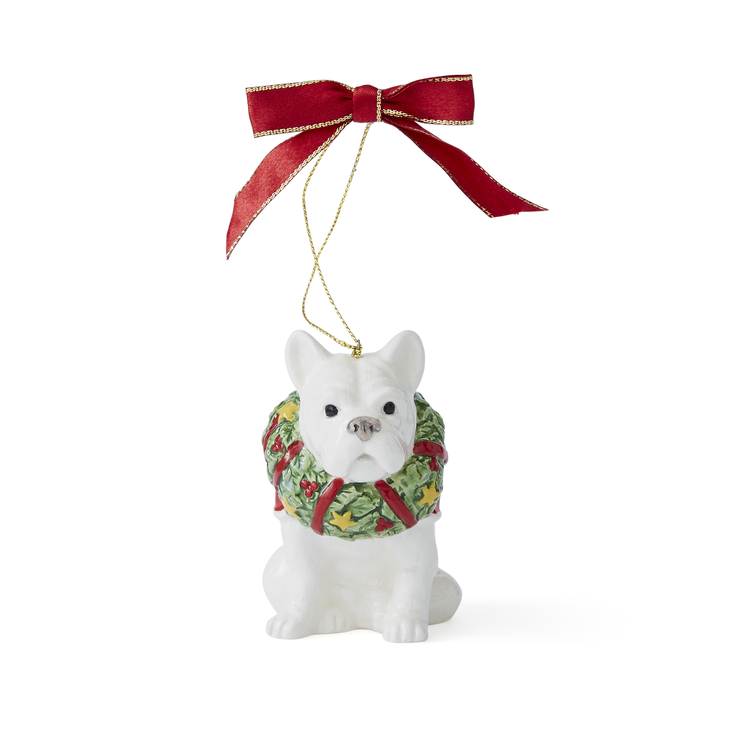 Christmas Tree French Bulldog Ornament image number null